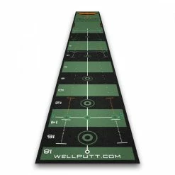 WELLPUTT Advanced Green Putting Mat 13ft / 4m -Clubs Sales well put mat 4 green 3